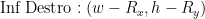 \text{Inf Destro}:(w-R_x, h-R_y) \text{Inf Destro}:(w-R_x, h-R_y)